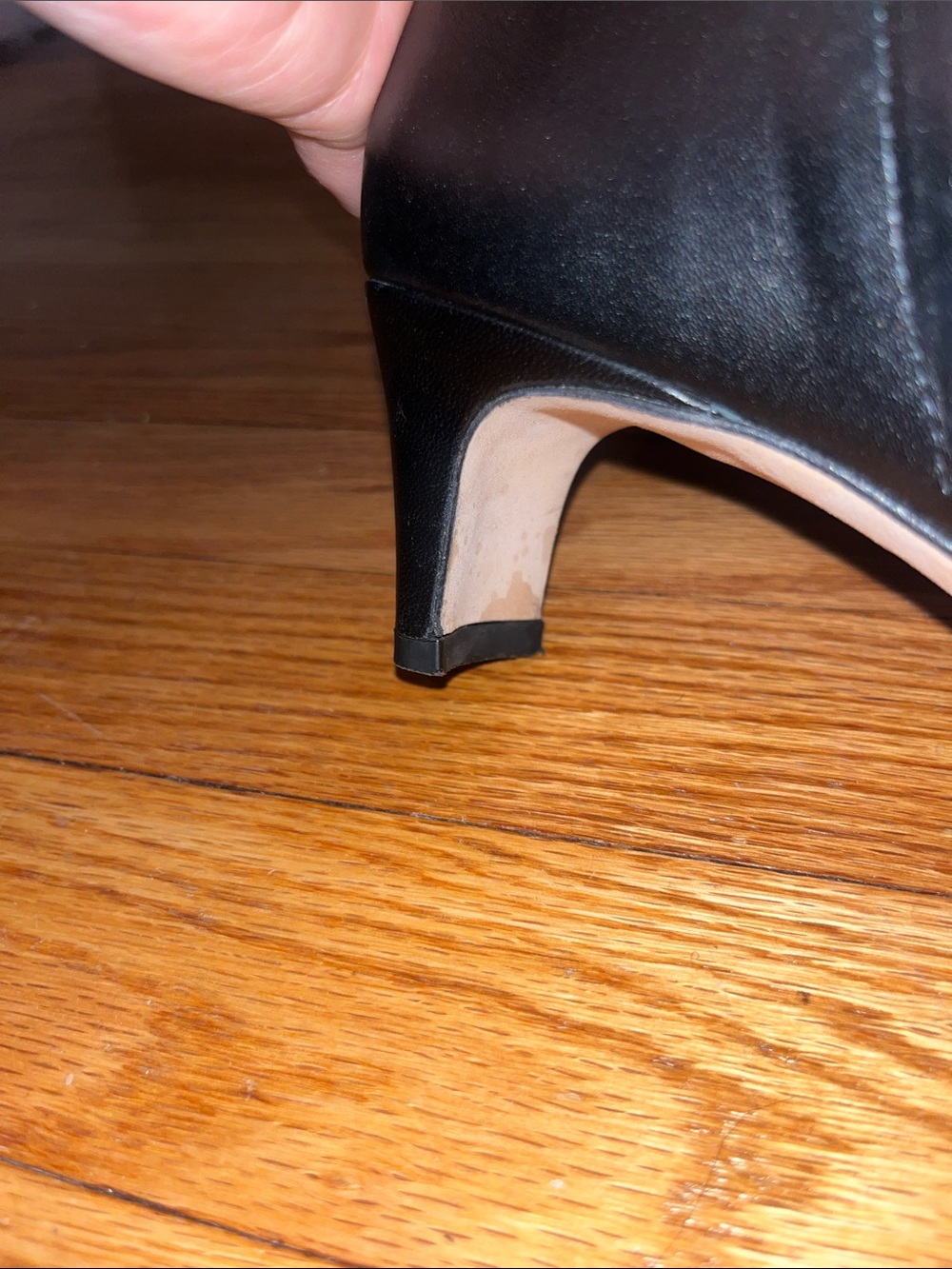 STAUD Wally Black Pointed Toe GOAT Leather Booties - Picture 13 of 13